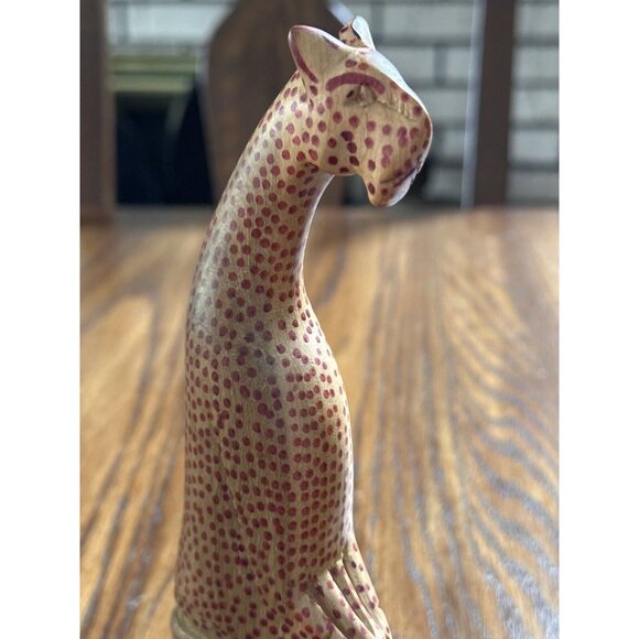 Kenya Wood Hand Carved 3 Party Animals Sitting Made Kenya Zebra, Lion, Cheetah‎ - Picture 9 of 10